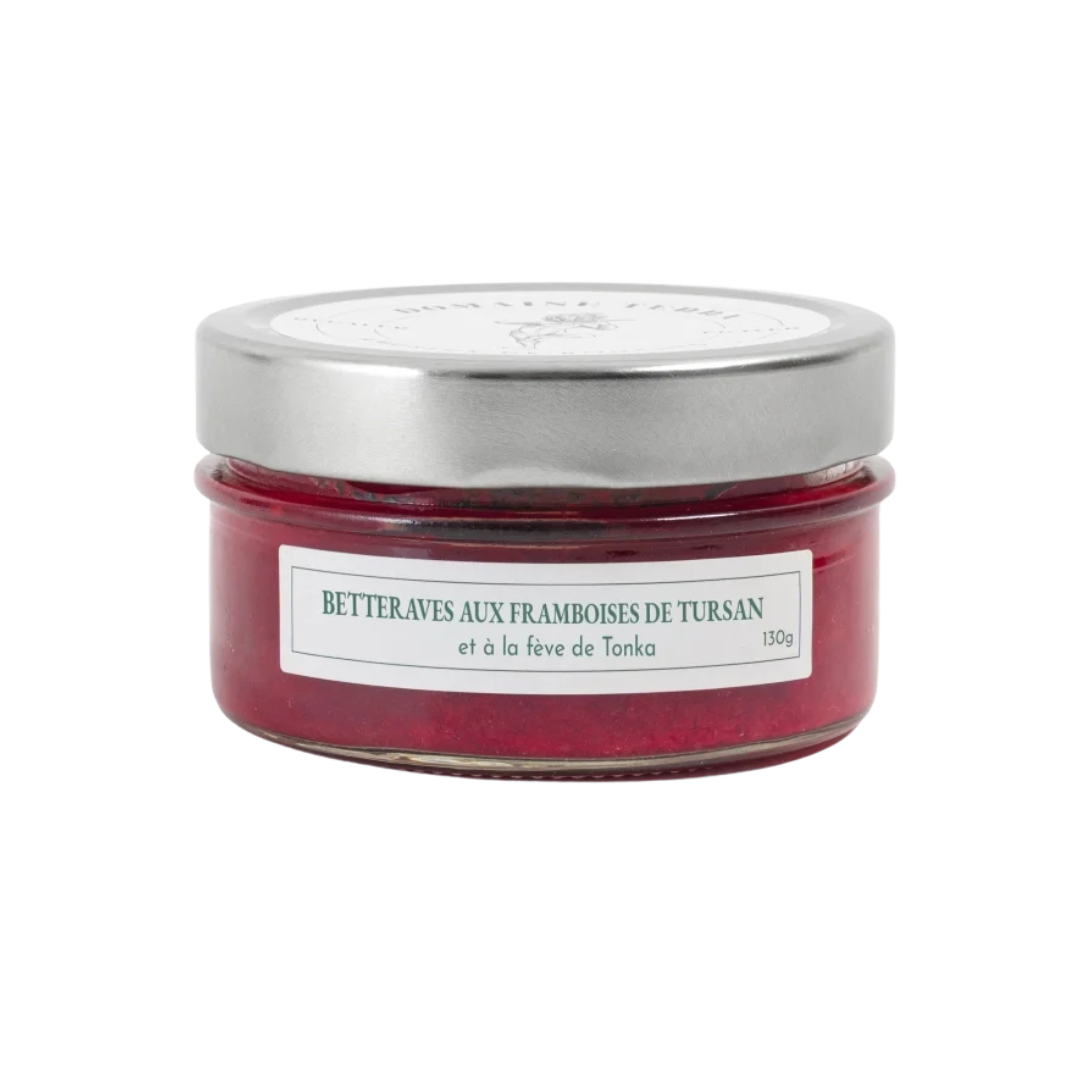 Betteraves aux framboises et à la fève de Tonka
